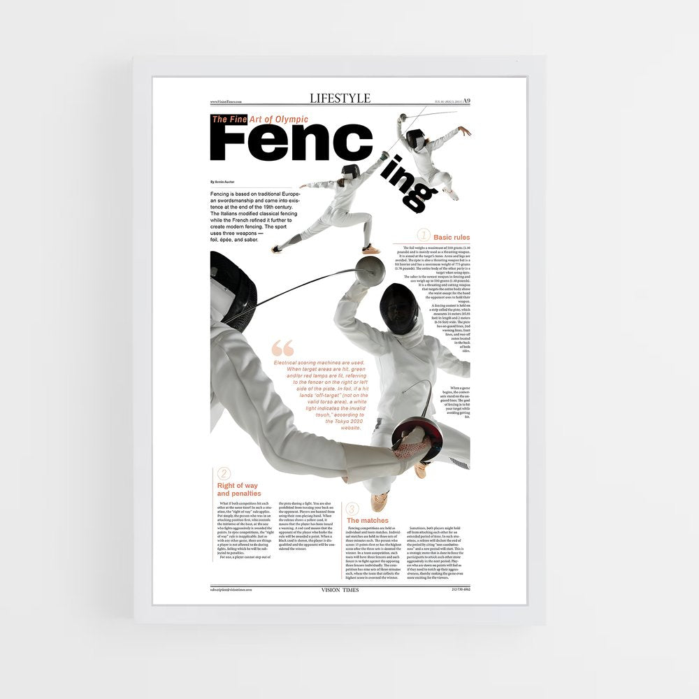 fencing-4 cadre Blanc
