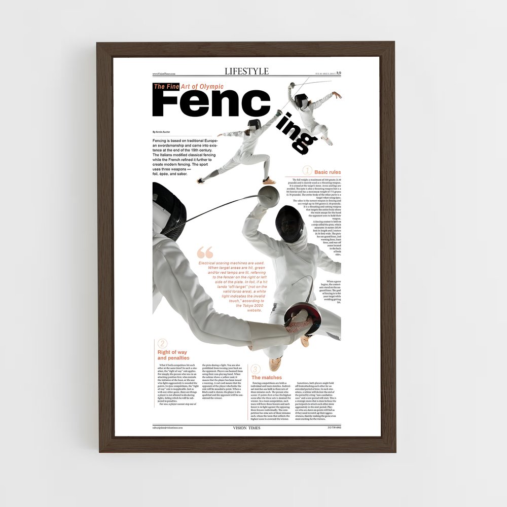 fencing-4 cadre Bois foncé