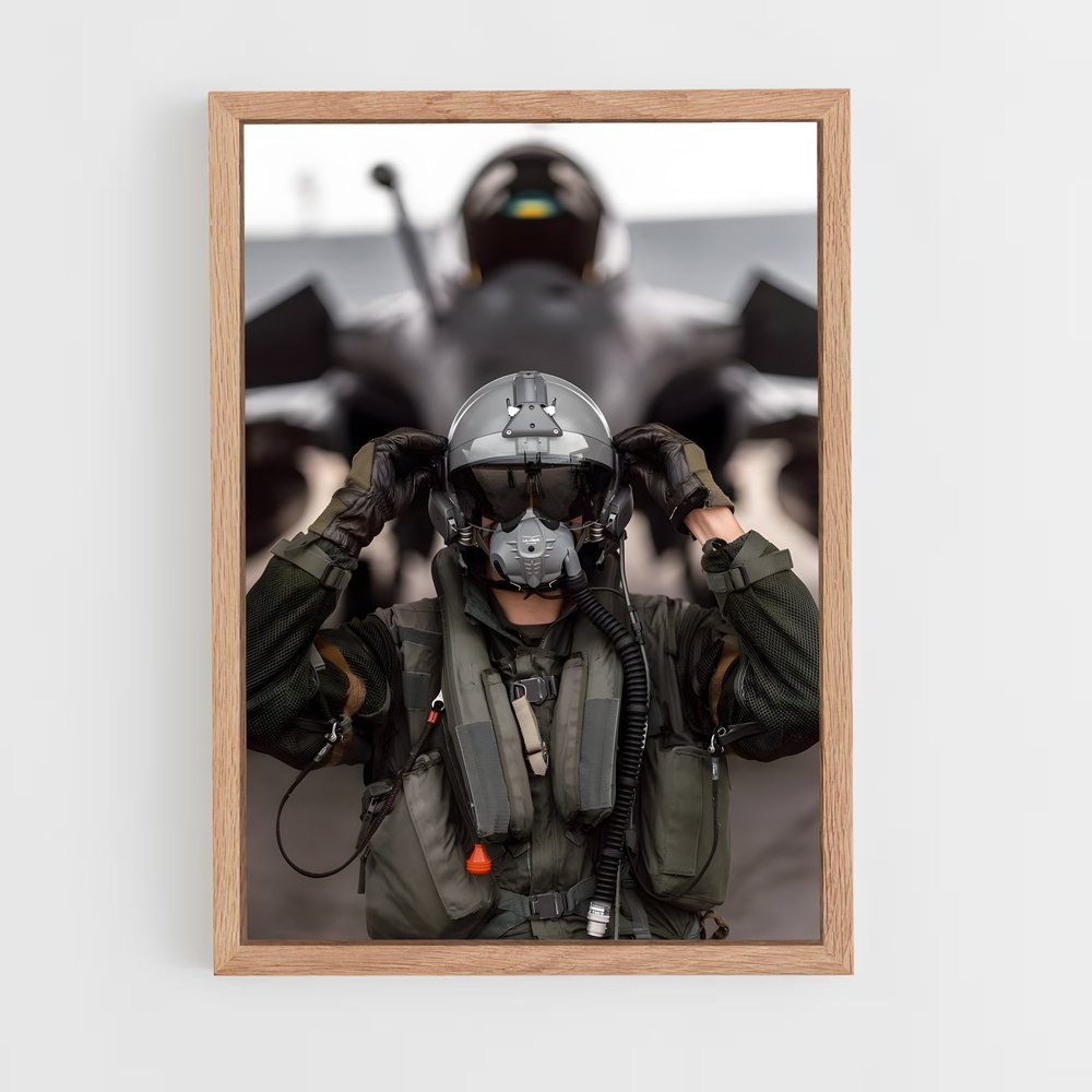 fighter-pilot-2 cadre Bois clair