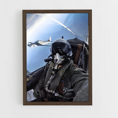 fighter-pilot-7 cadre Bois foncé