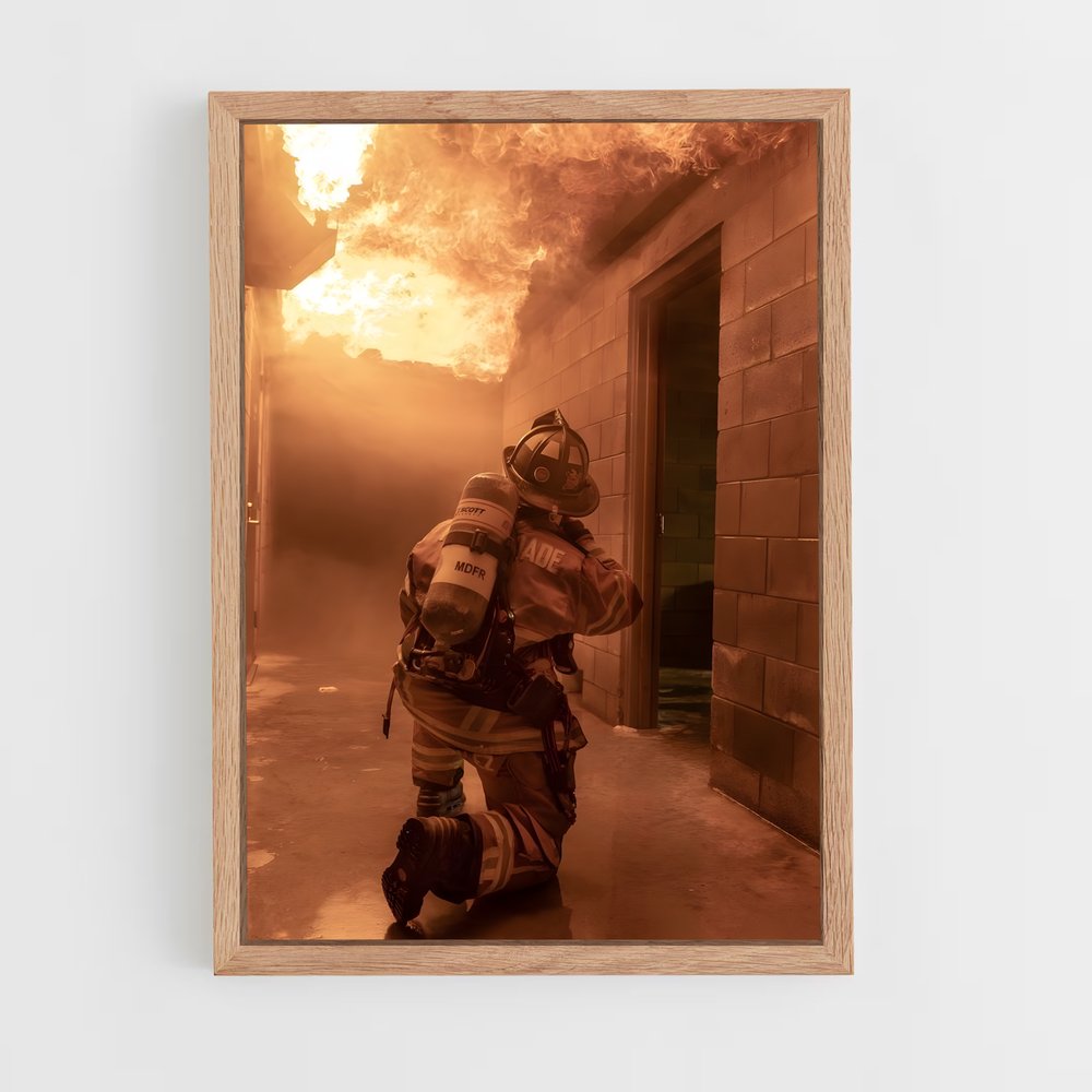 fireman-3 cadre Bois clair