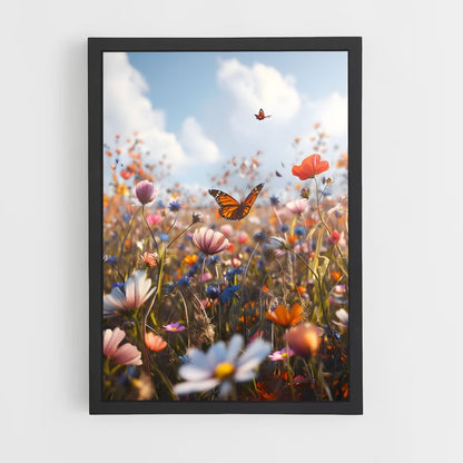 flower-1 cadre Noir