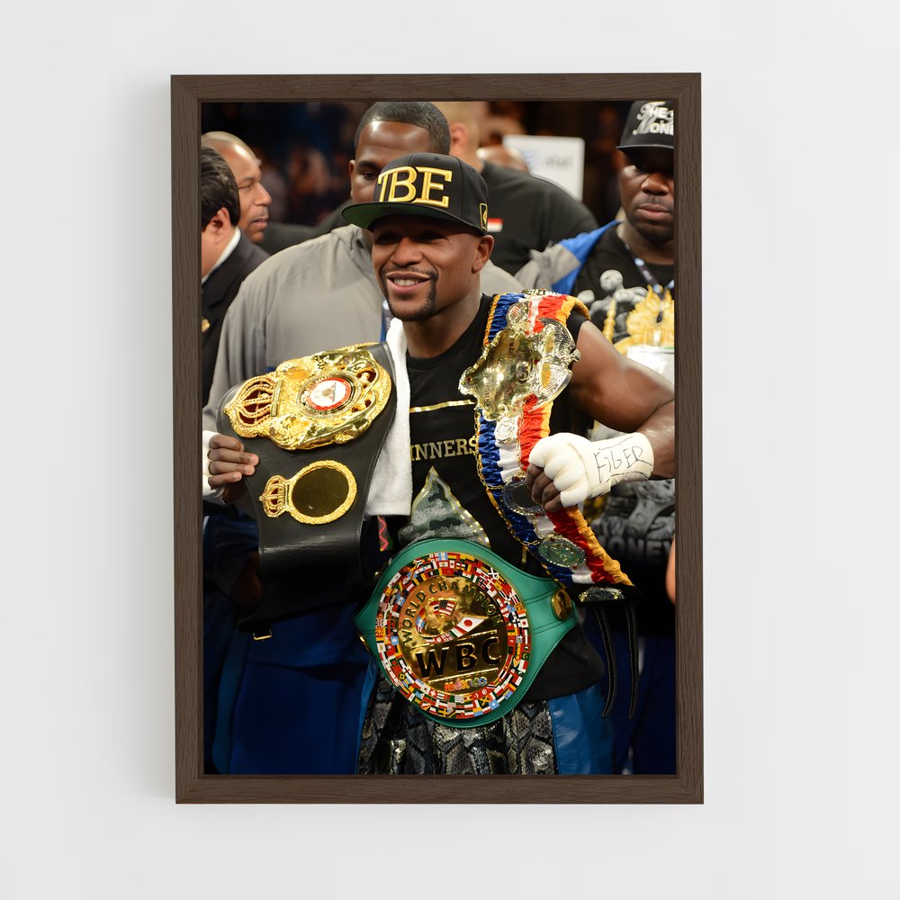 floyd-mayweather-3 cadre Bois foncé