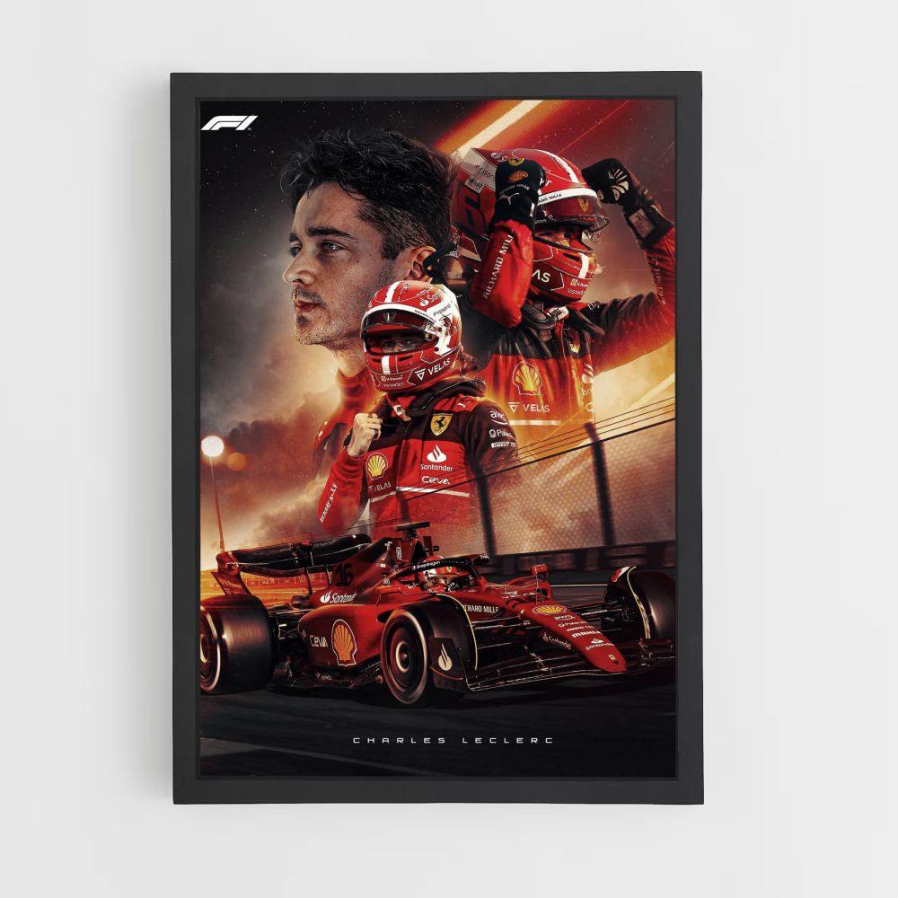 Manifesto Charles Leclerc F1