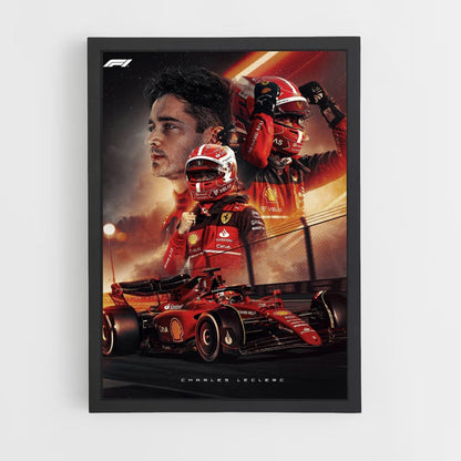 Manifesto Charles Leclerc F1