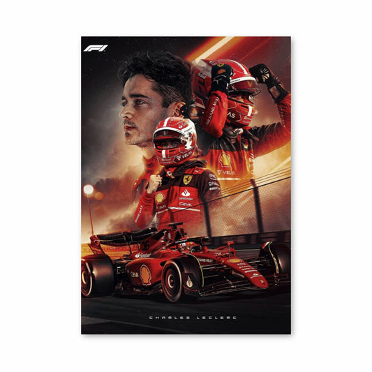 Manifesto Charles Leclerc F1