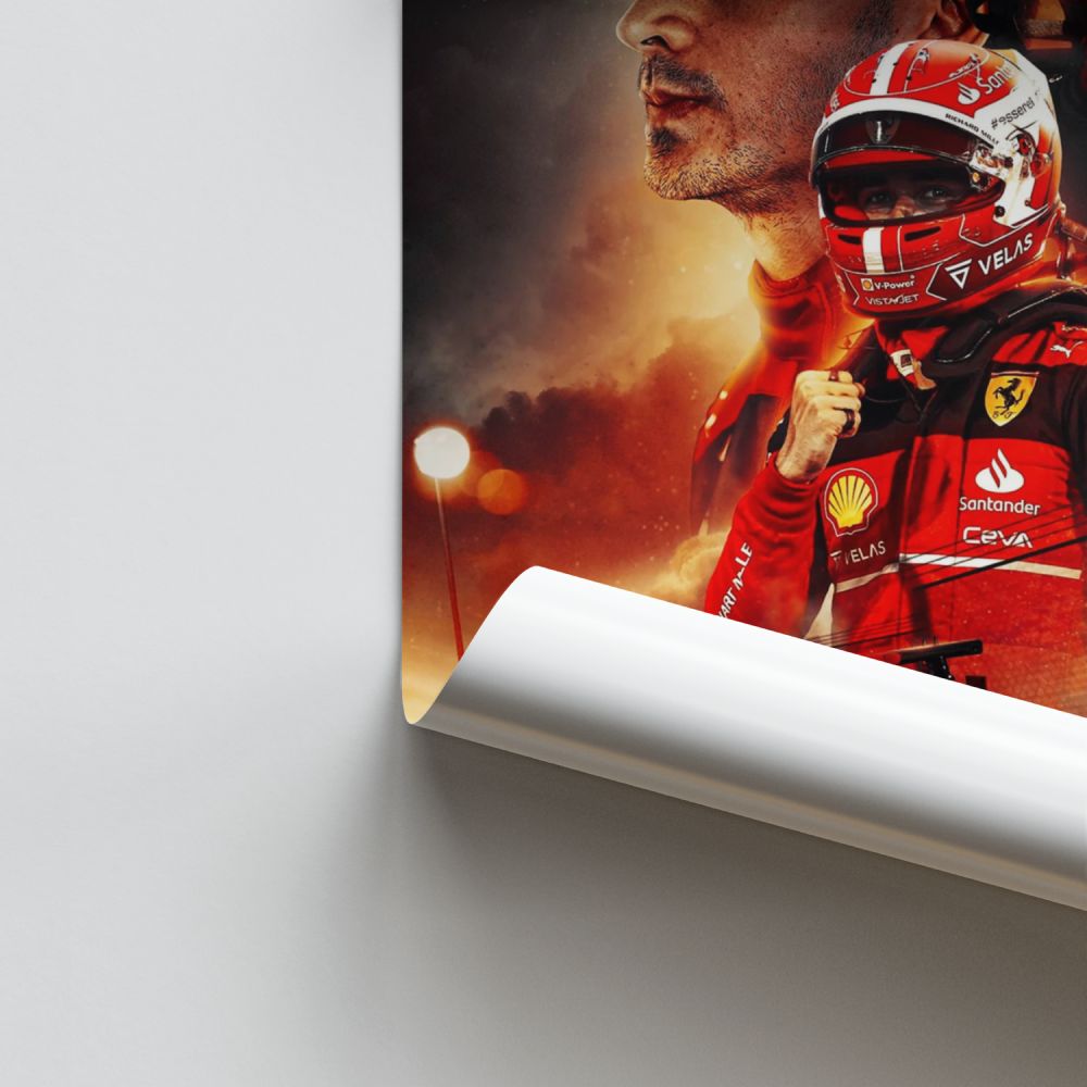 Manifesto Charles Leclerc F1