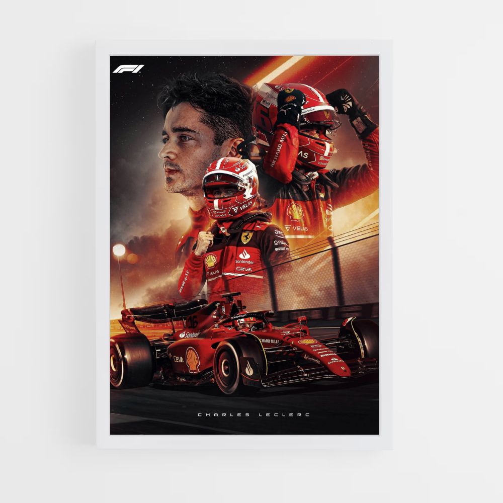 Manifesto Charles Leclerc F1