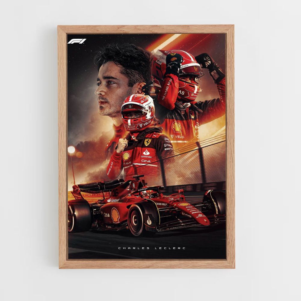 Manifesto Charles Leclerc F1