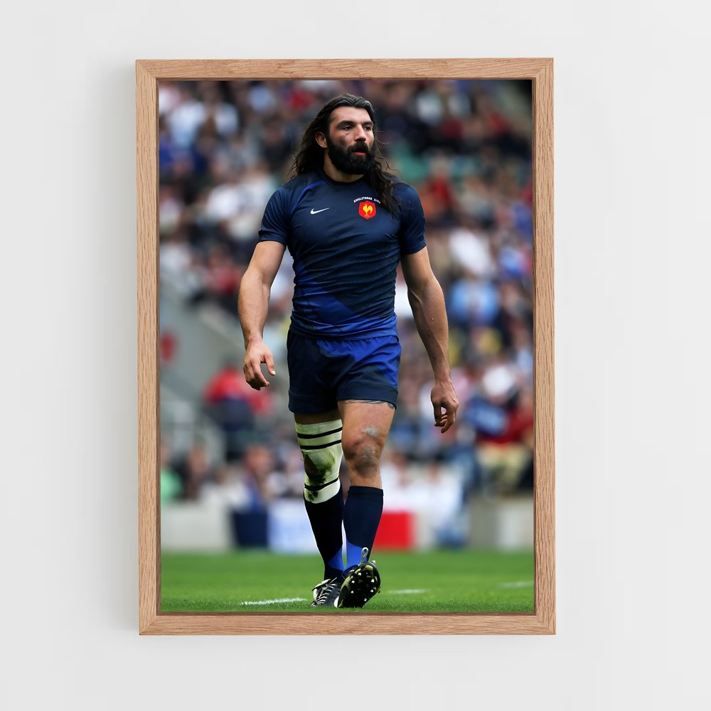 france-rugby-4 cadre Bois clair