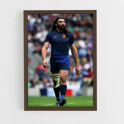 france-rugby-4 cadre Bois foncé