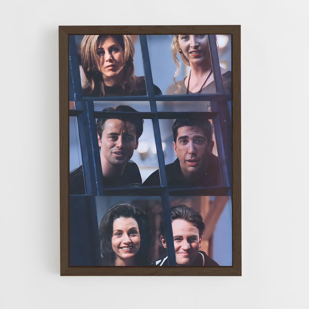 friends-11 cadre Bois foncé