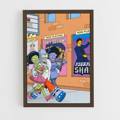 futurama-6 cadre Bois foncé