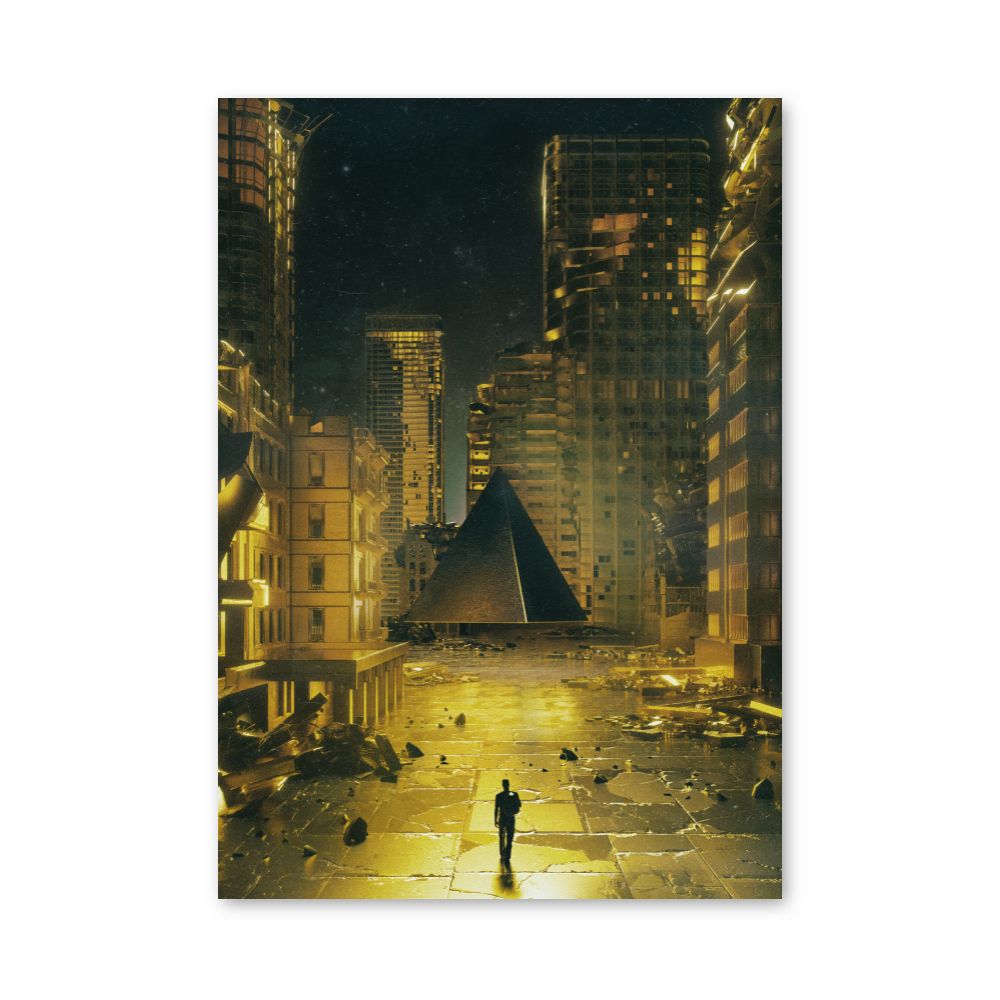 Poster futuristico della piramide