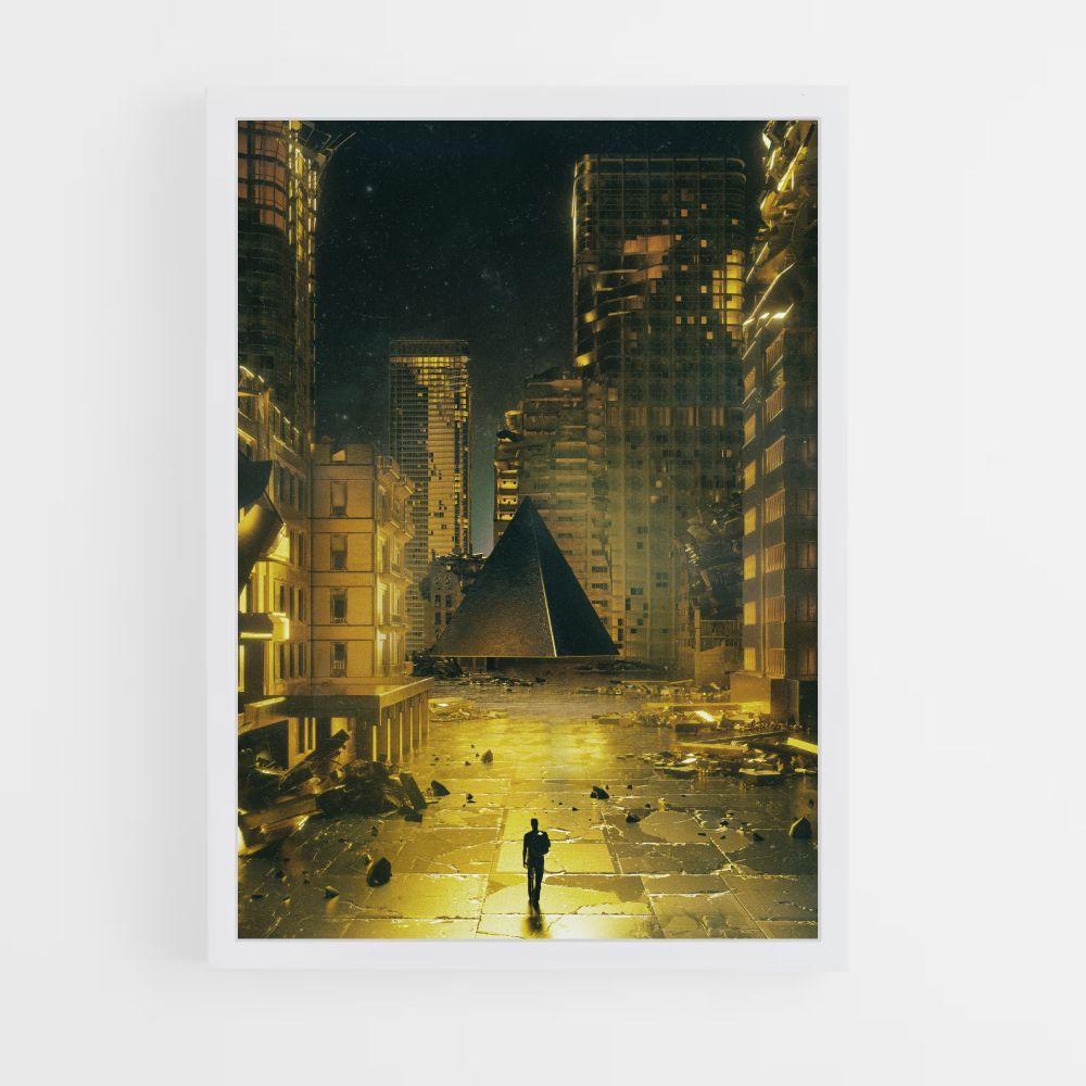 Poster futuristico della piramide