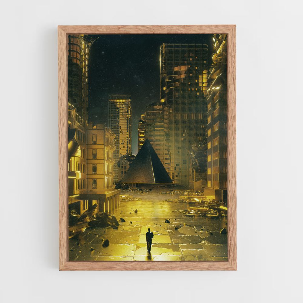 Poster futuristico della piramide