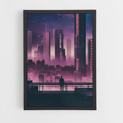 Poster di edificio futuristico