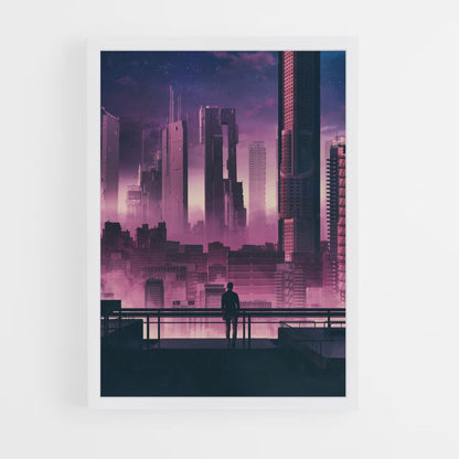 Poster di edificio futuristico