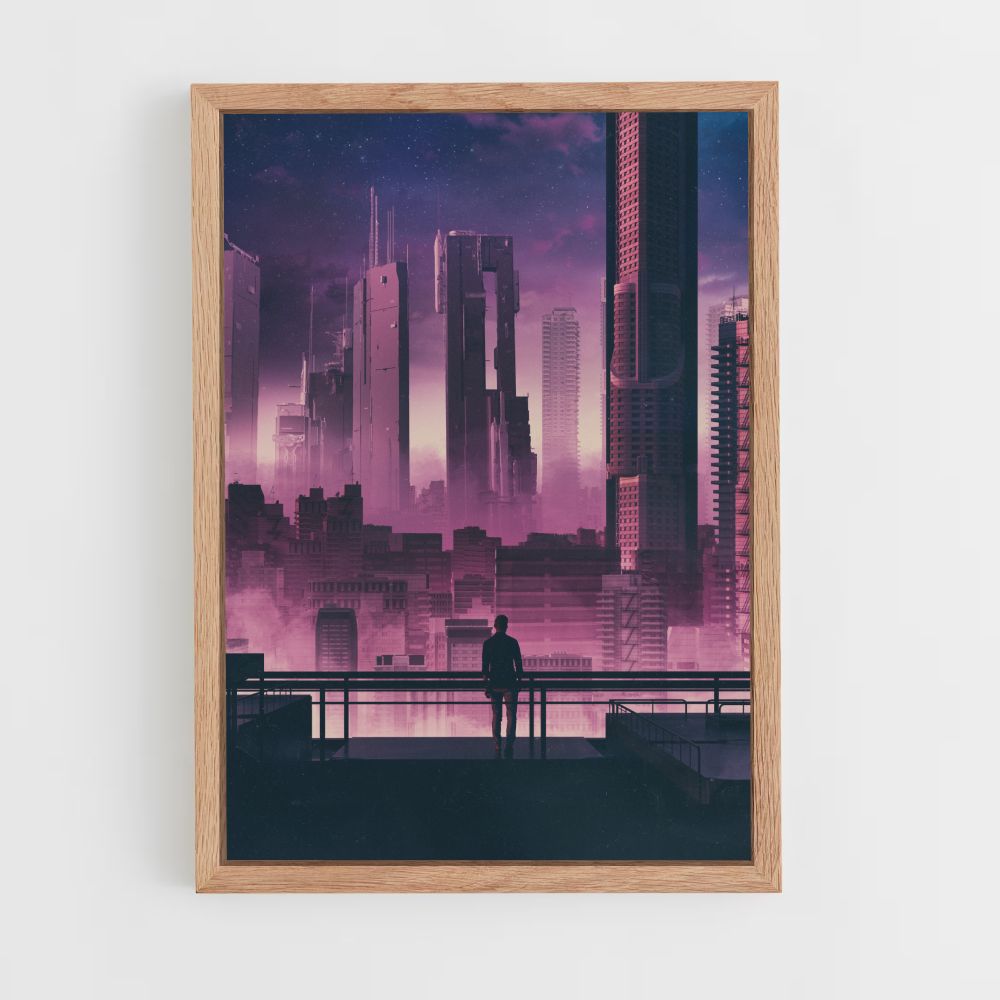 Poster di edificio futuristico