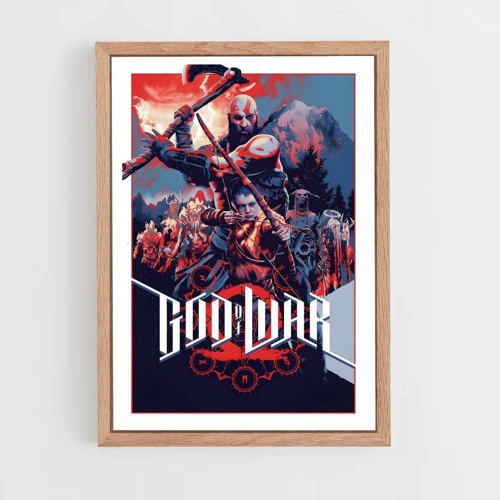 god-of-war-16 cadre Bois clair