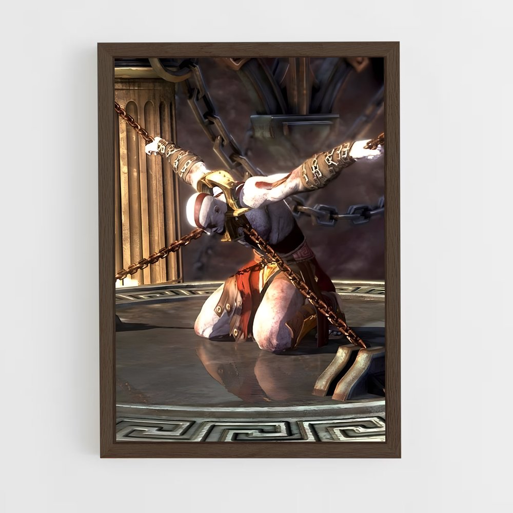 god-of-war-4 cadre Bois foncé