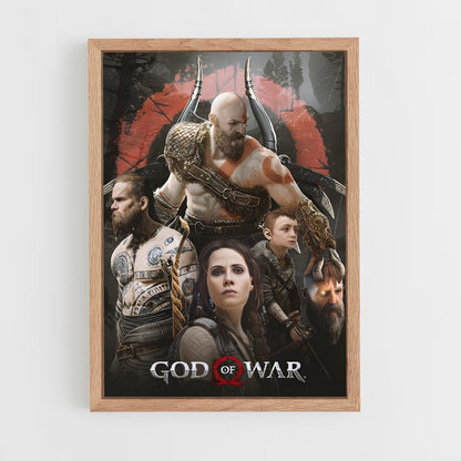 god-of-war-6 cadre Bois clair