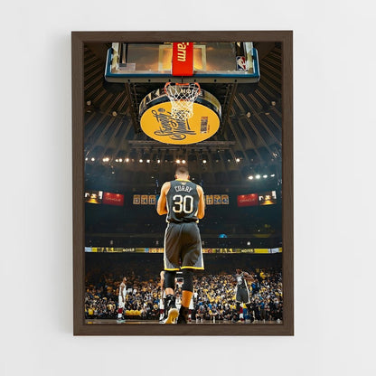 golden-state-warrior-4 cadre Bois foncé