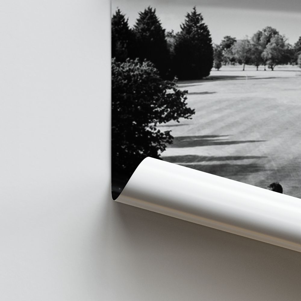 Campo da golf con poster