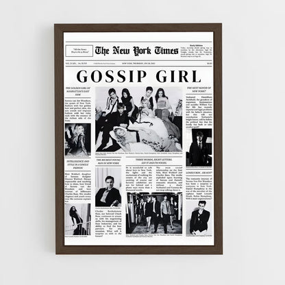 gossip-girl-9 cadre Bois foncé