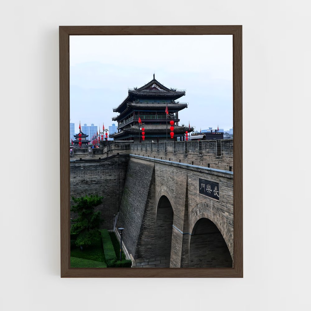 great-wall-of-china-16 cadre Bois foncé