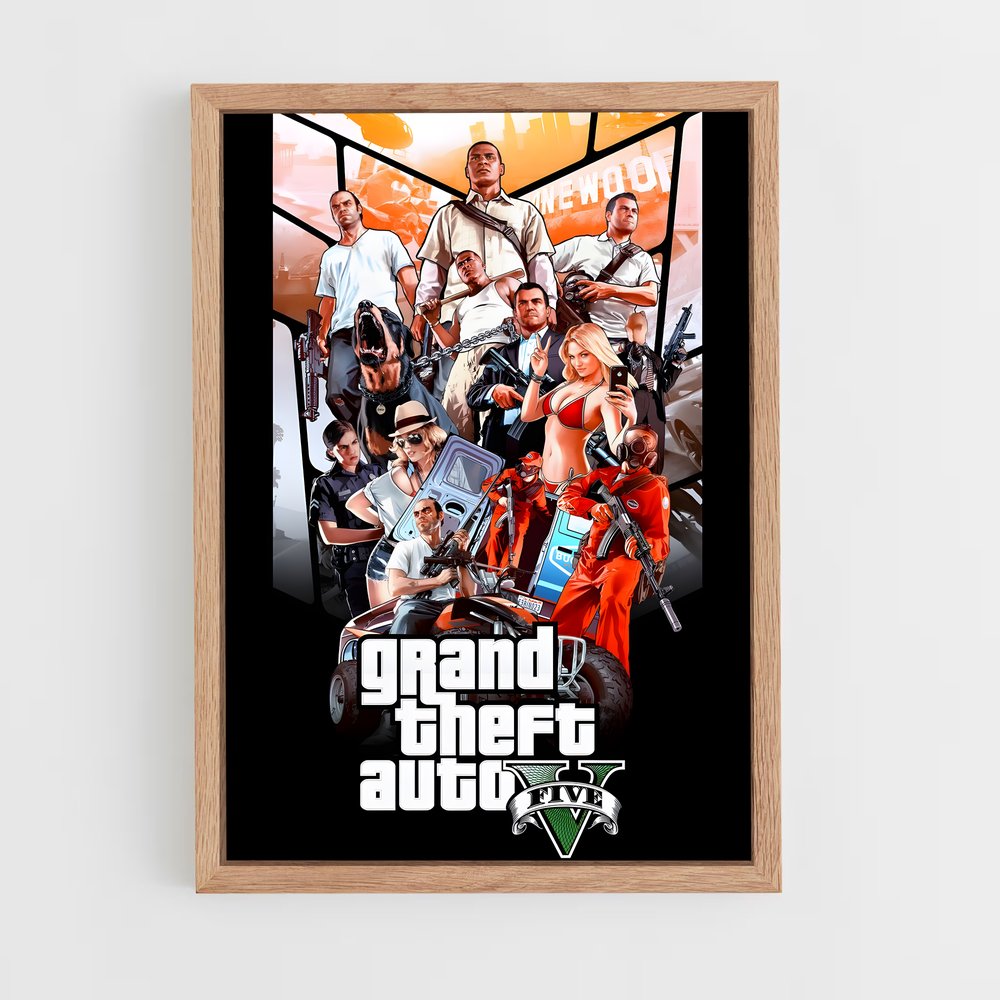 gta-v-10 cadre Bois clair