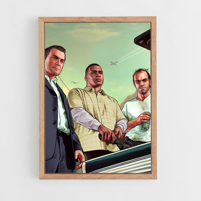 gta-v-12 cadre Bois clair