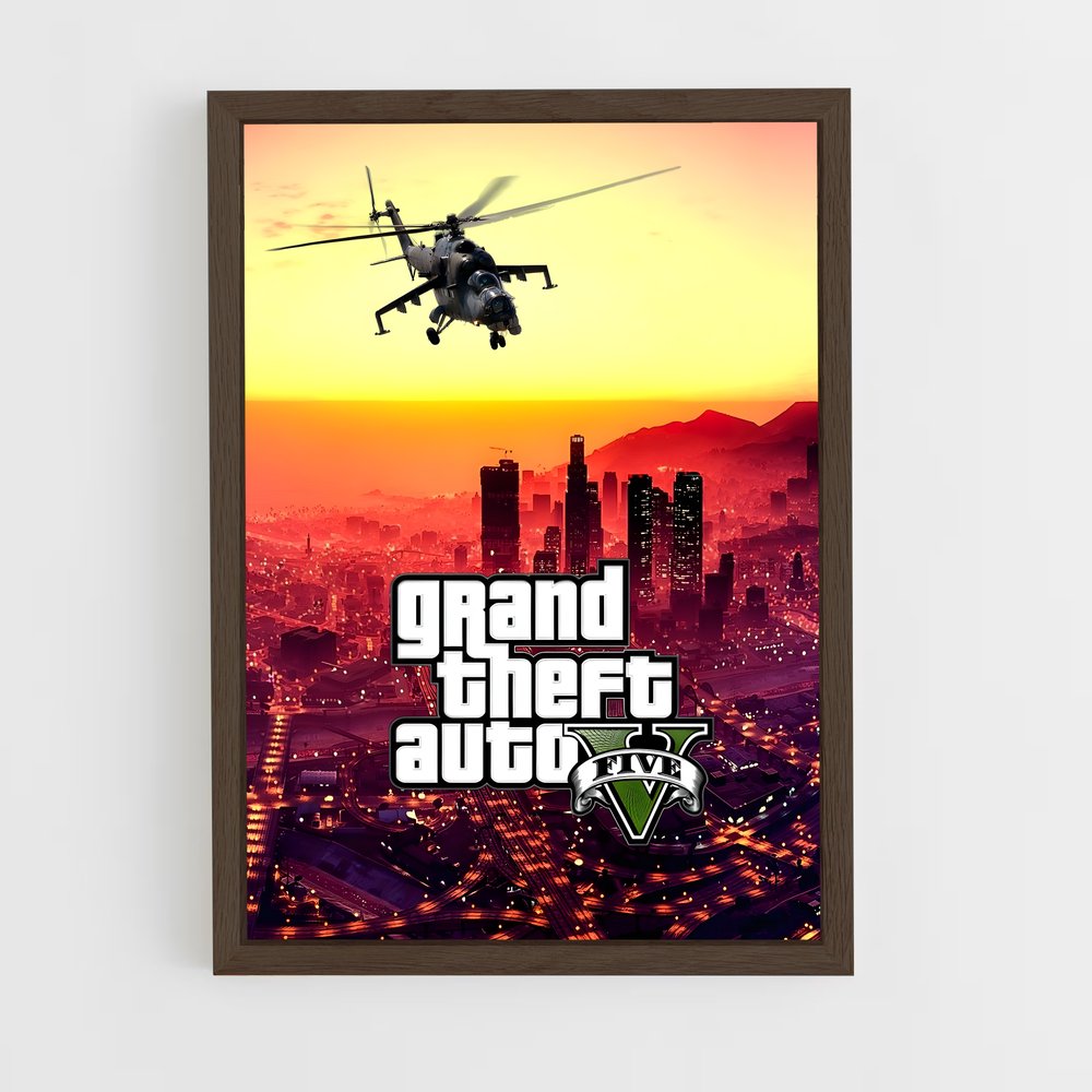 gta-v-15 cadre Bois foncé