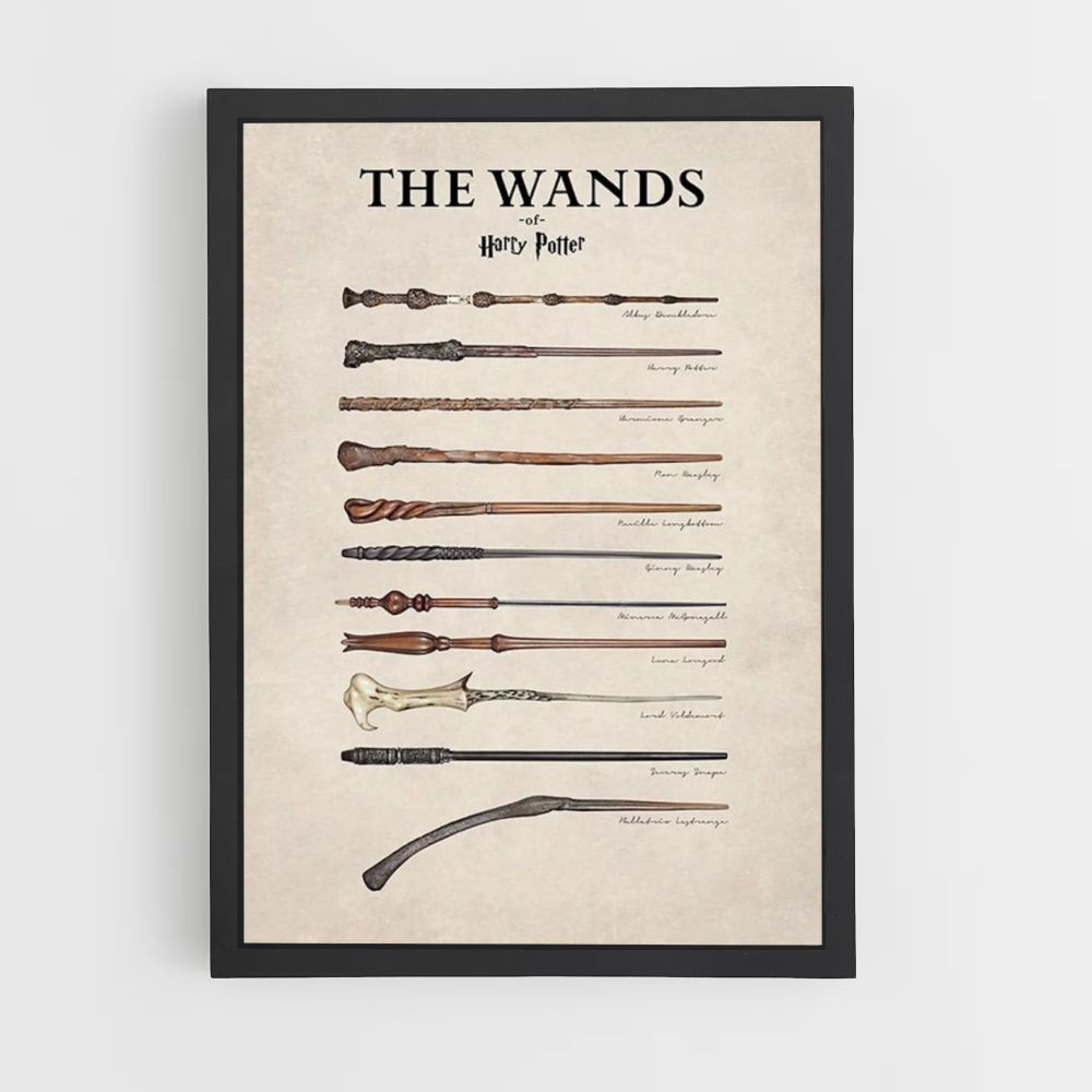 Poster delle bacchette di Harry Potter