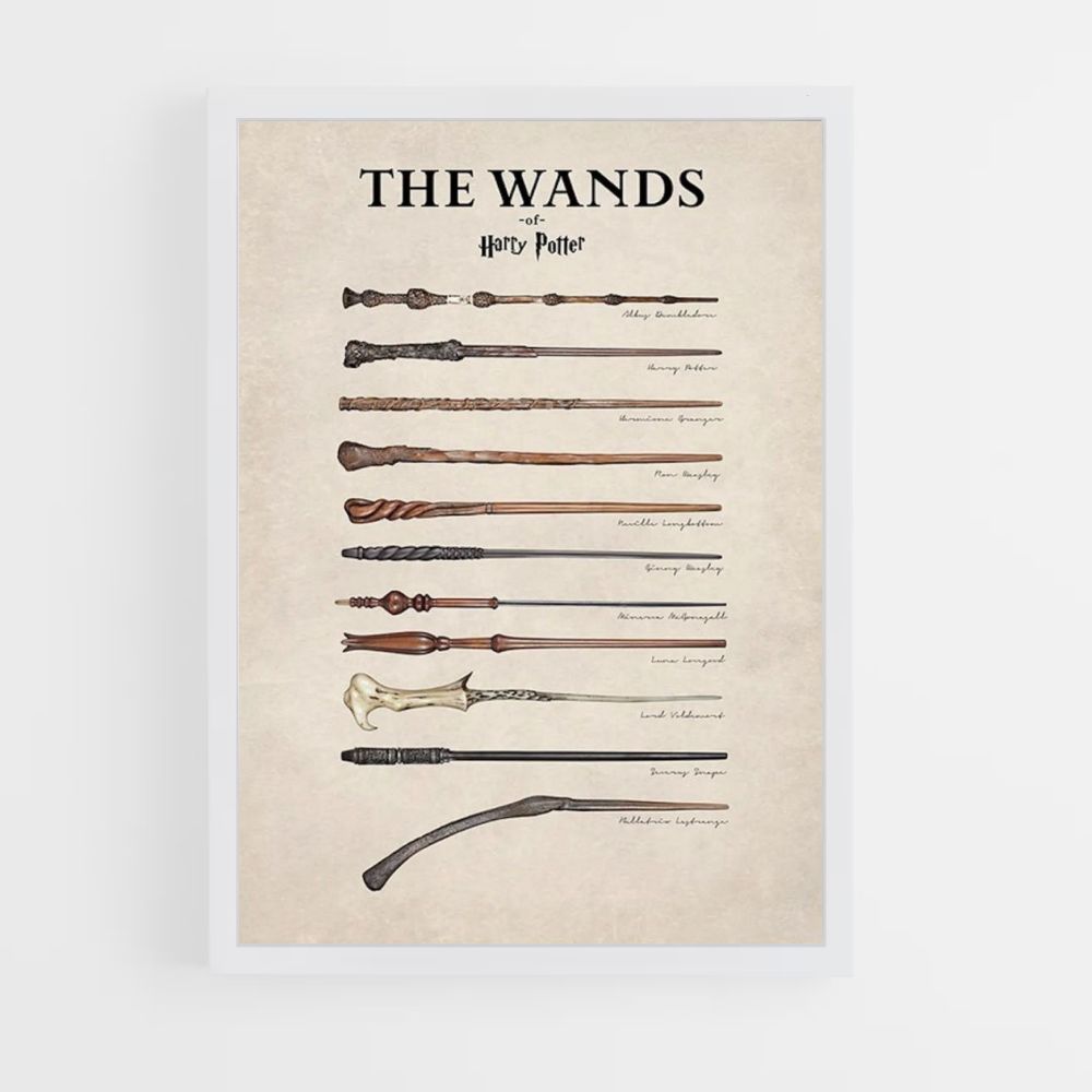 Poster delle bacchette di Harry Potter