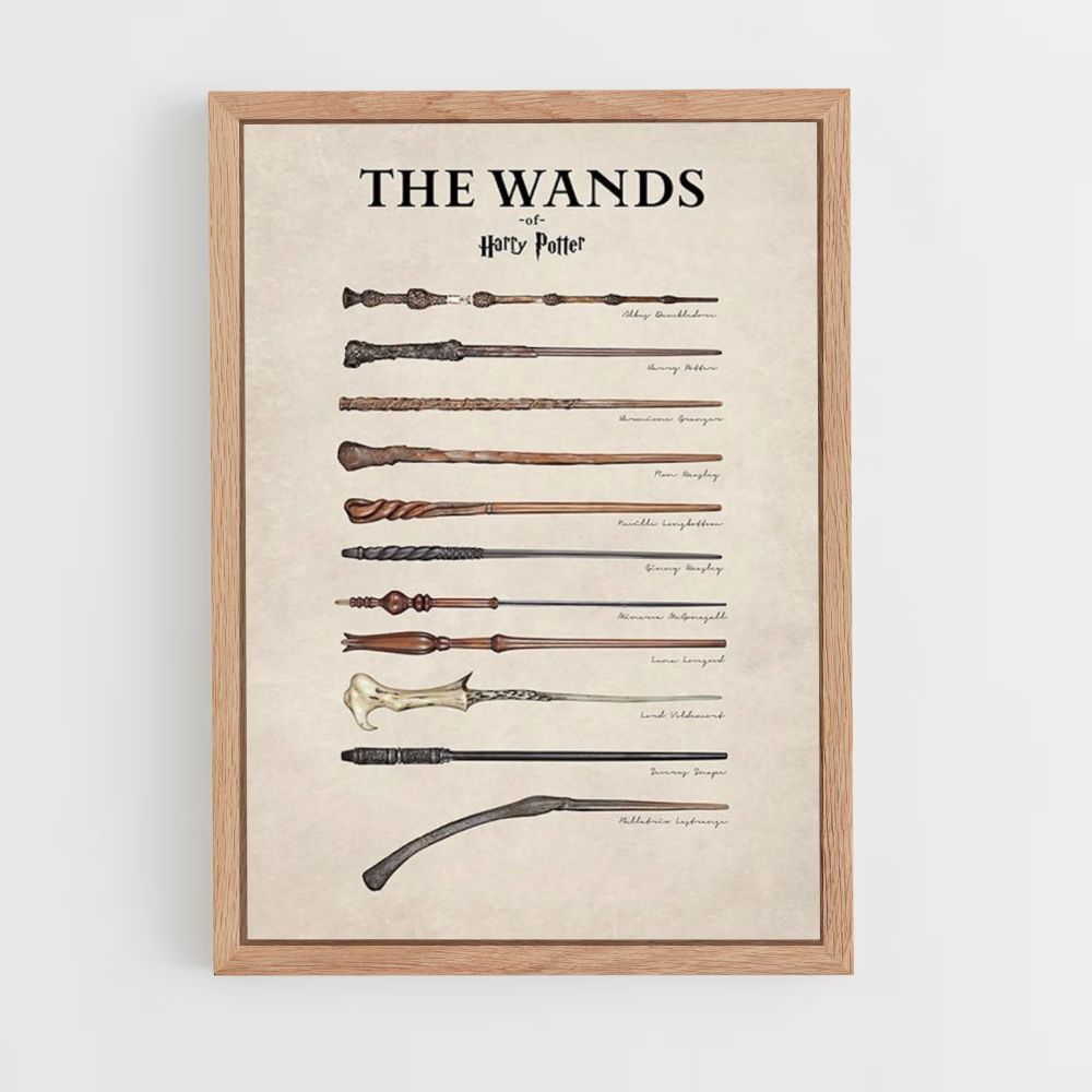 Poster delle bacchette di Harry Potter