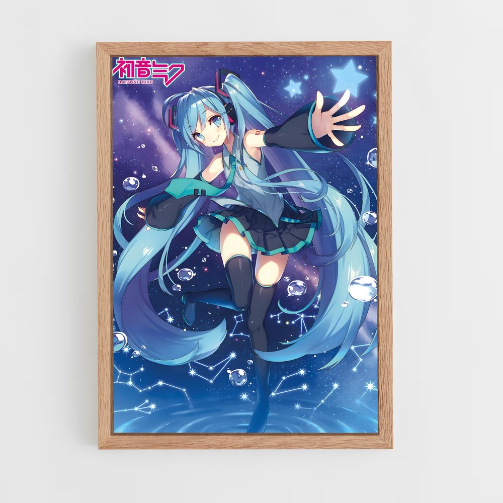 hatsune-miku-5 cadre Bois clair