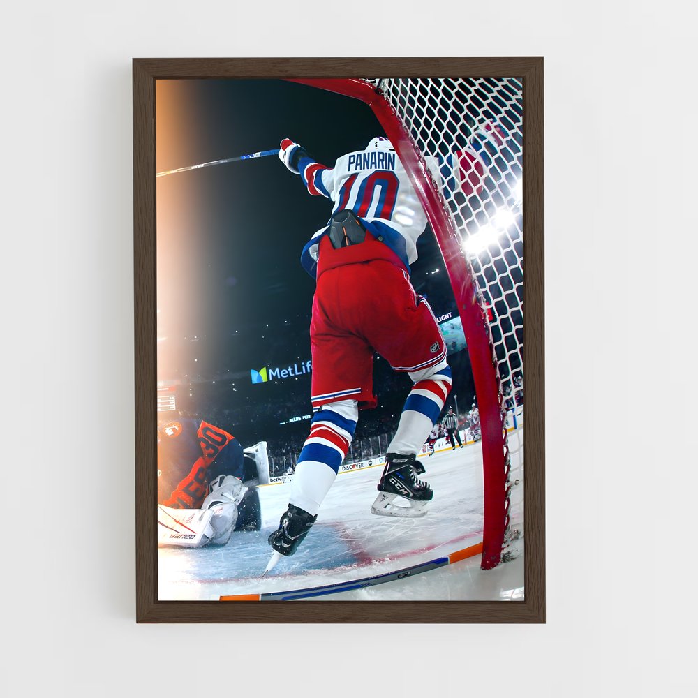 hockey-1 cadre Bois foncé