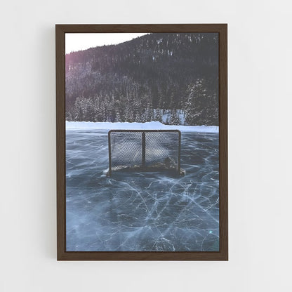 hockey-11 cadre Bois foncé