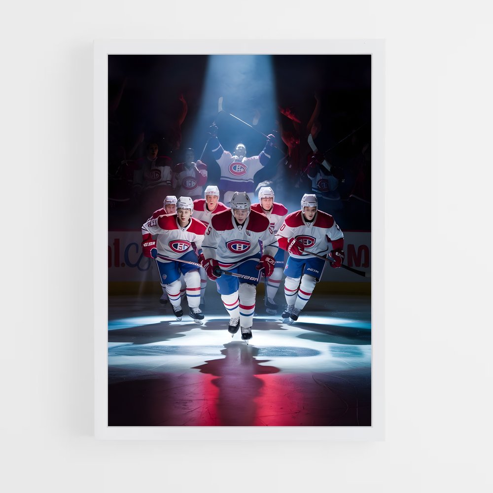 hockey-21 cadre Blanc