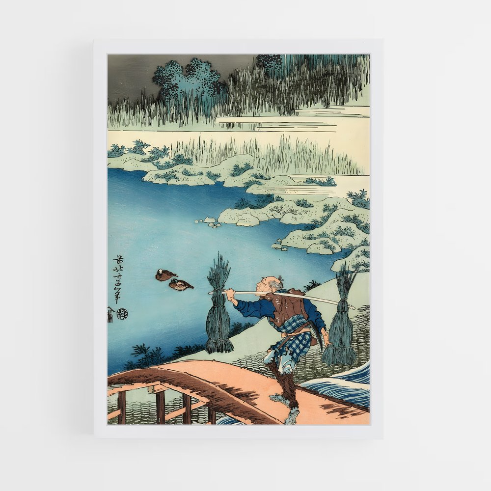 hokusai-3 cadre Blanc