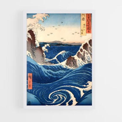 hokusai-8 cadre Blanc