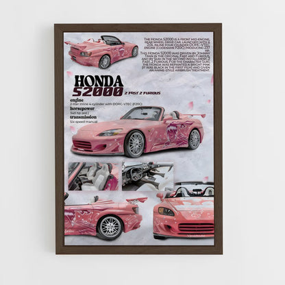 honda-17 cadre Bois foncé
