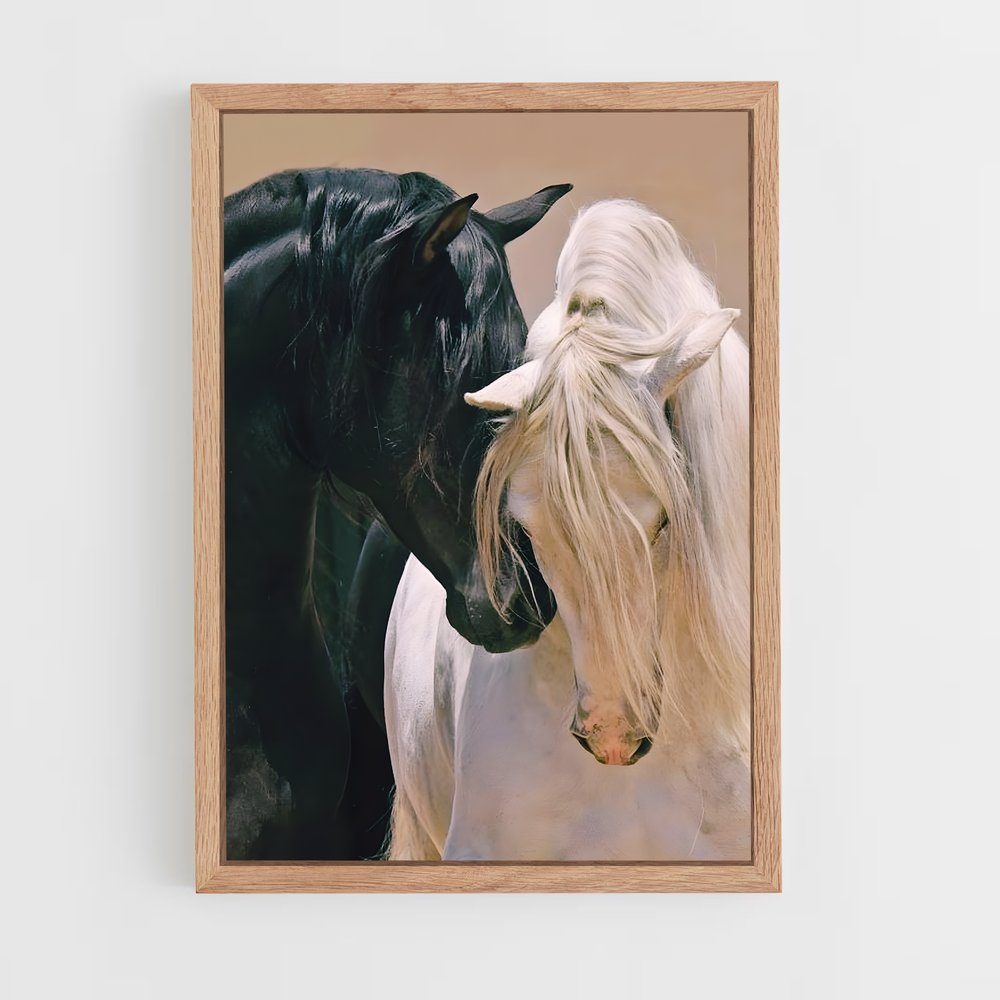 horse-4 cadre Bois clair