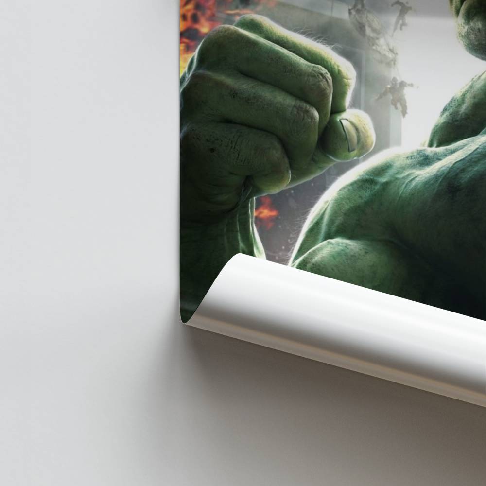 Poster Lotta con Hulk