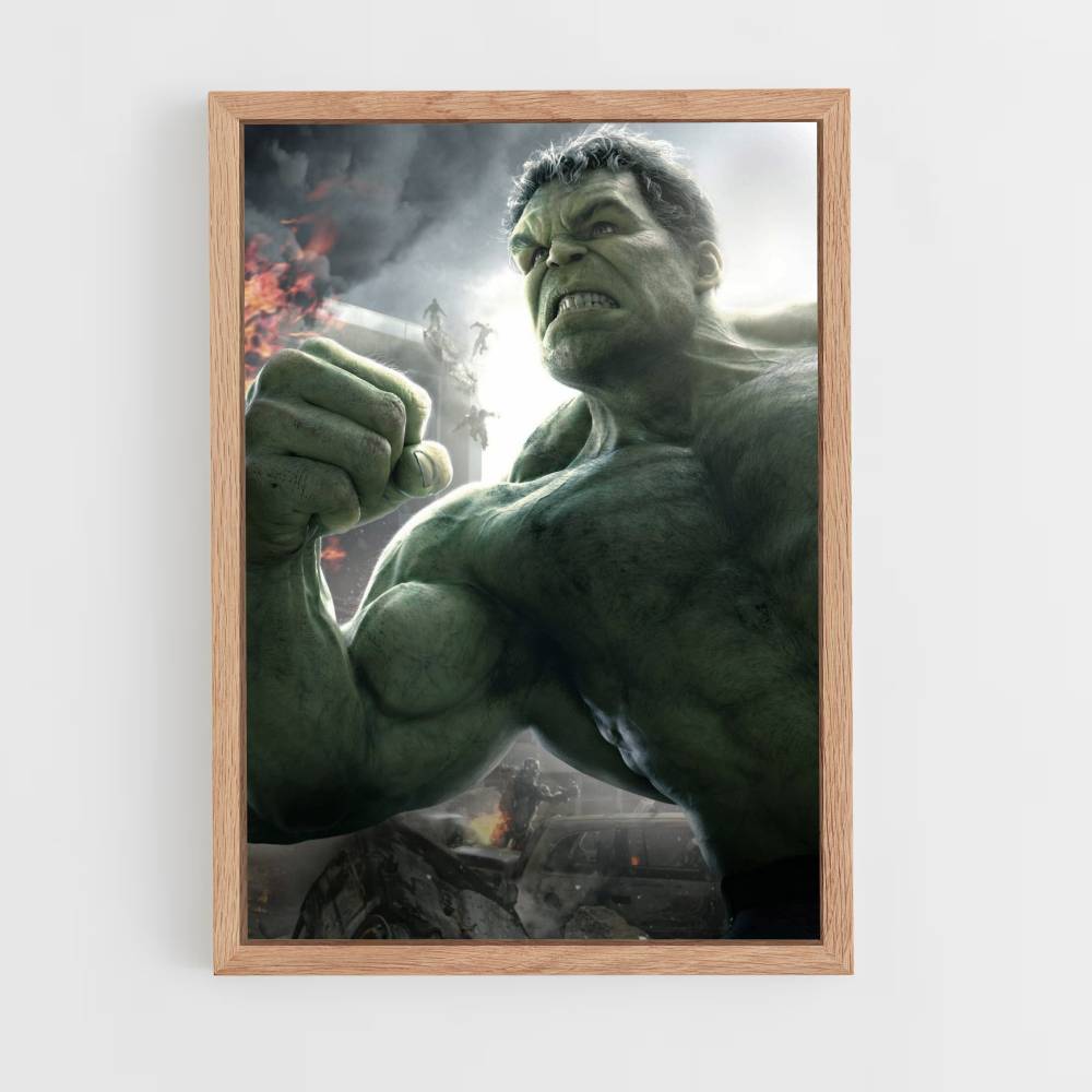 Poster Lotta con Hulk