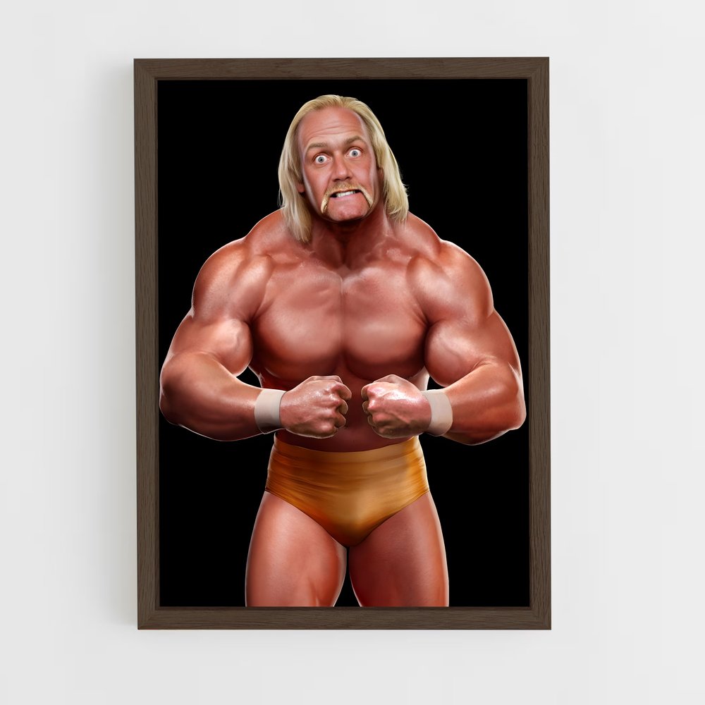 hulk-hogan-3 cadre Bois foncé