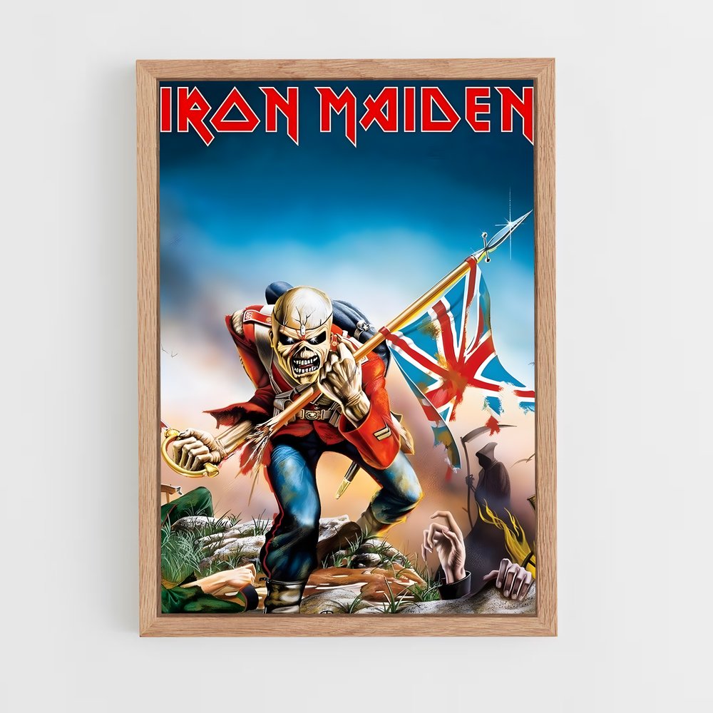 iron-maiden-16 cadre Bois clair