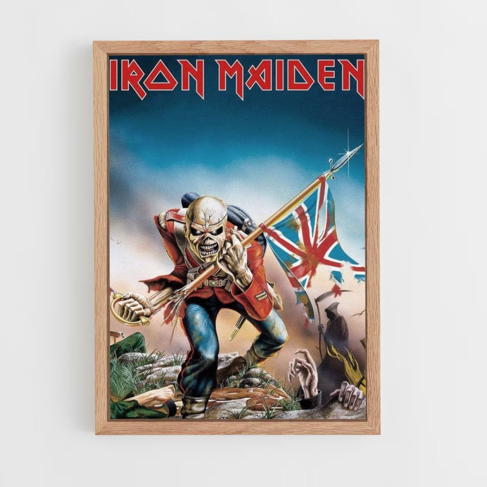 Poster Bandiera inglese degli Iron Maiden