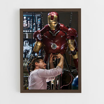 iron-man-10 cadre Bois foncé
